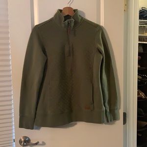 LL Bean quarter zip quilted pull over